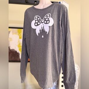 NWOT Disney Screenprint Long Sleeve Shirt - Grey, M (38/40)